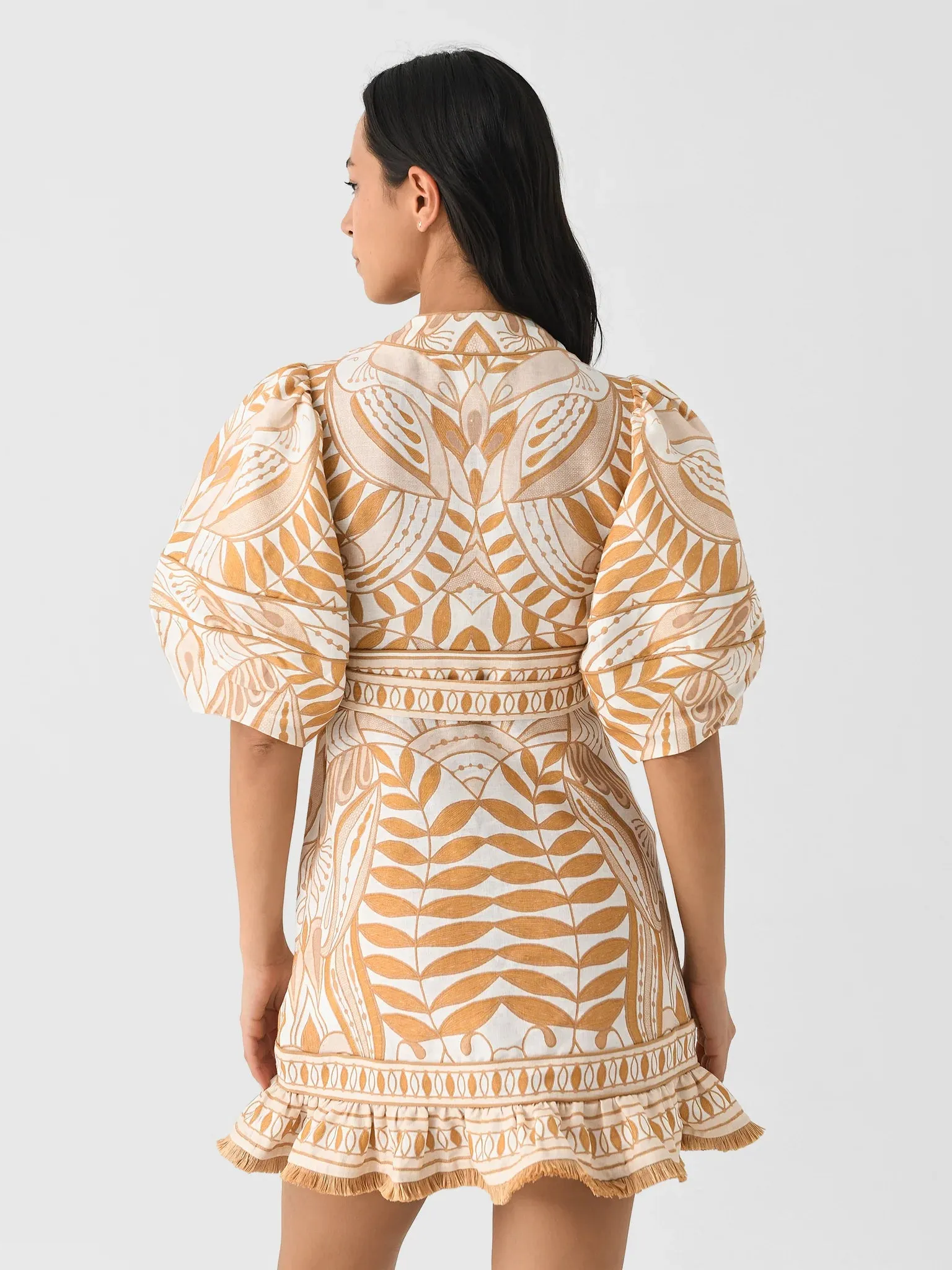 Farm Rio - Lace Natural Mini Dress