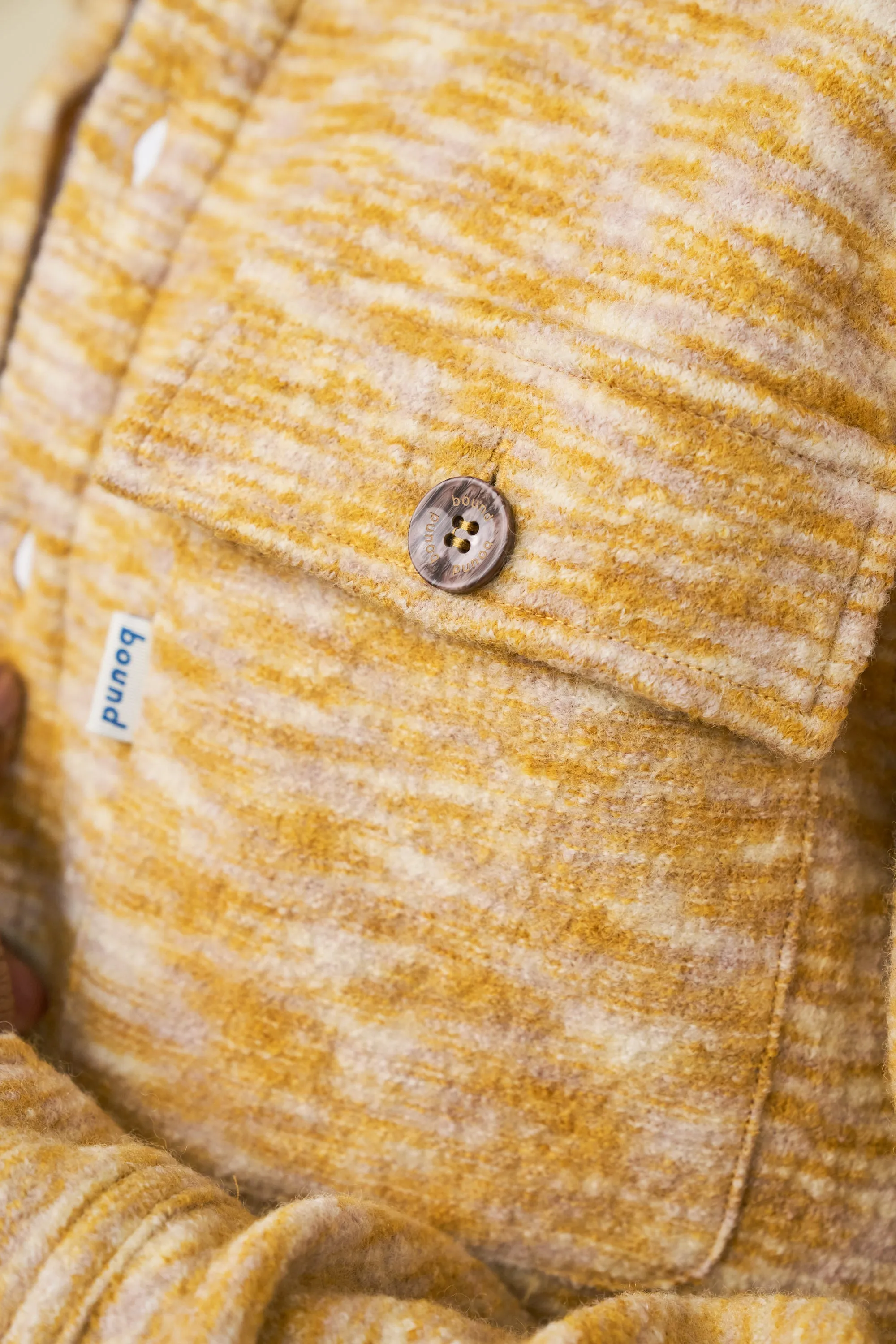MARBLE WOOL OVERSHIRT - MUSTARD