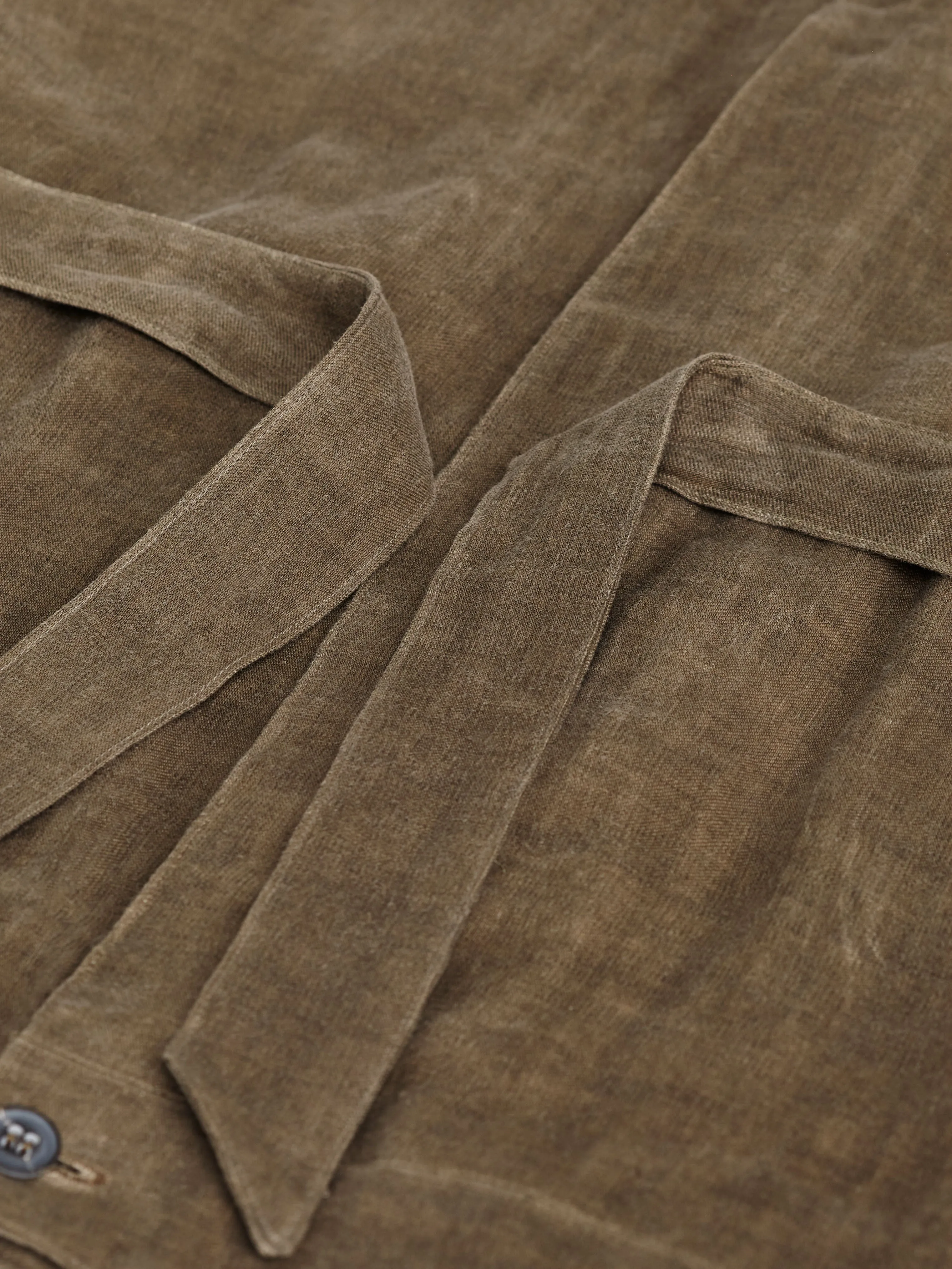 Oiled linen belted Jacket