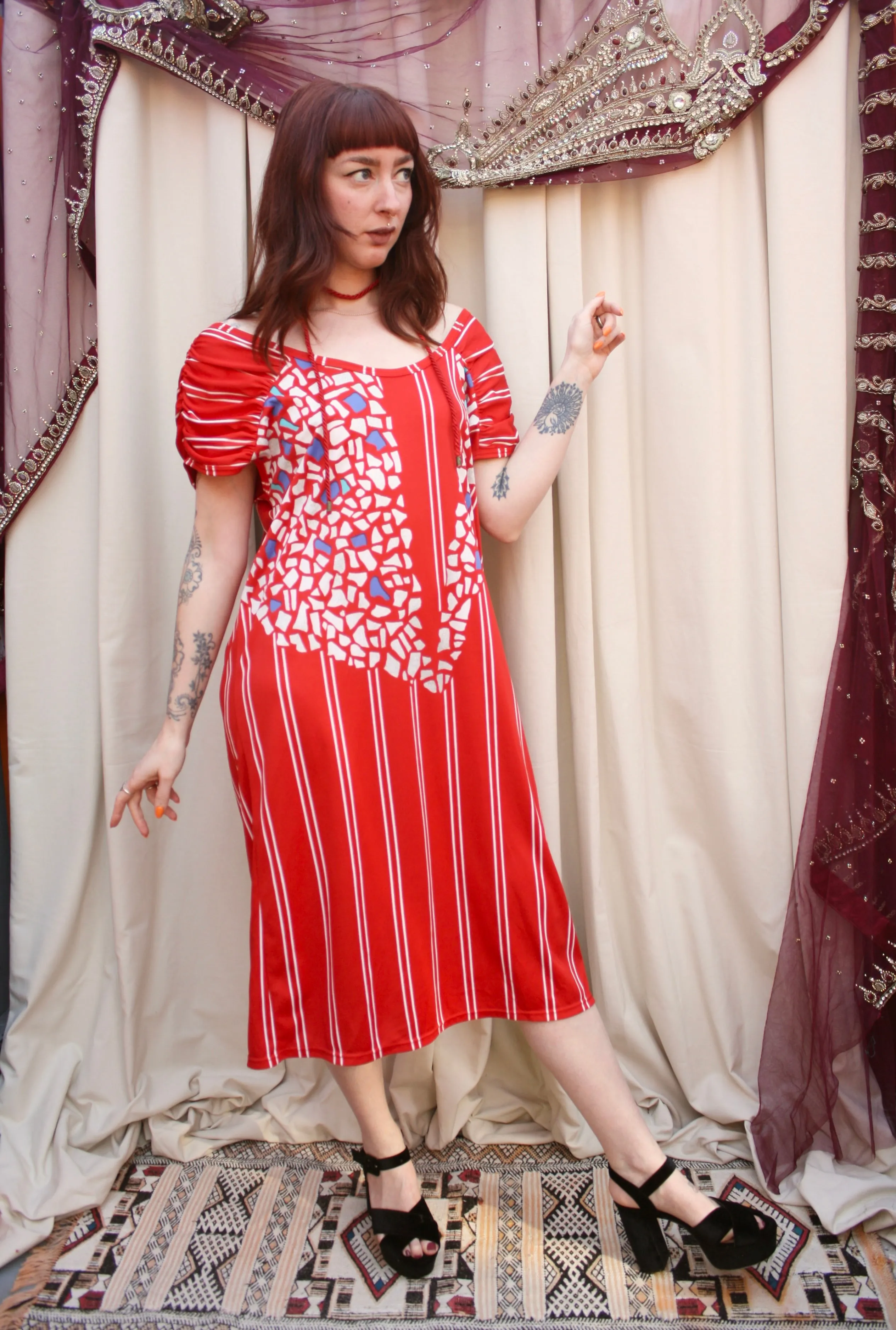 Vintage 70s Belted Dress