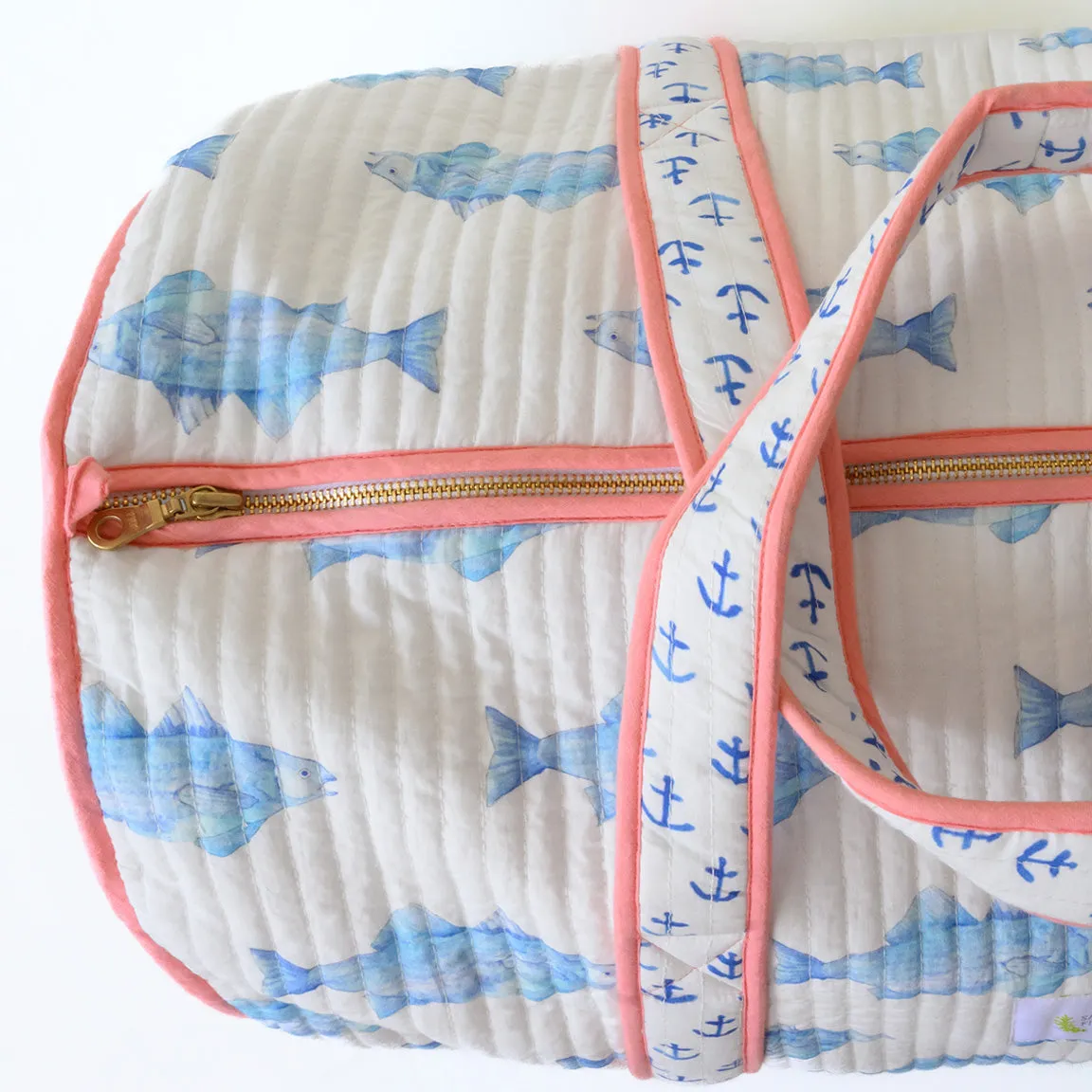 Weekender Tote, Blue Fish