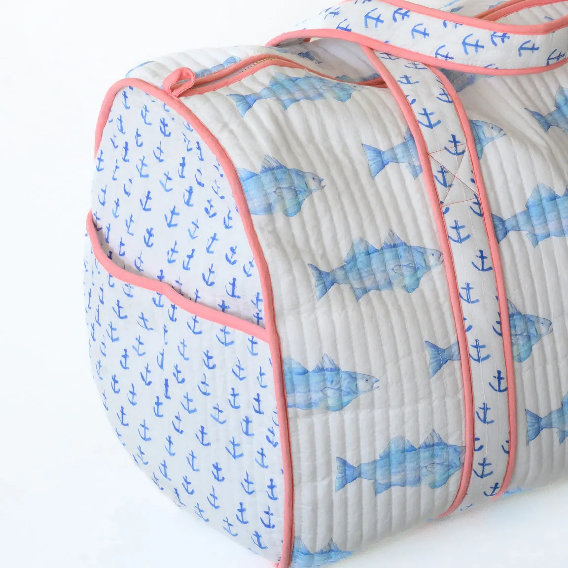 Weekender Tote, Blue Fish