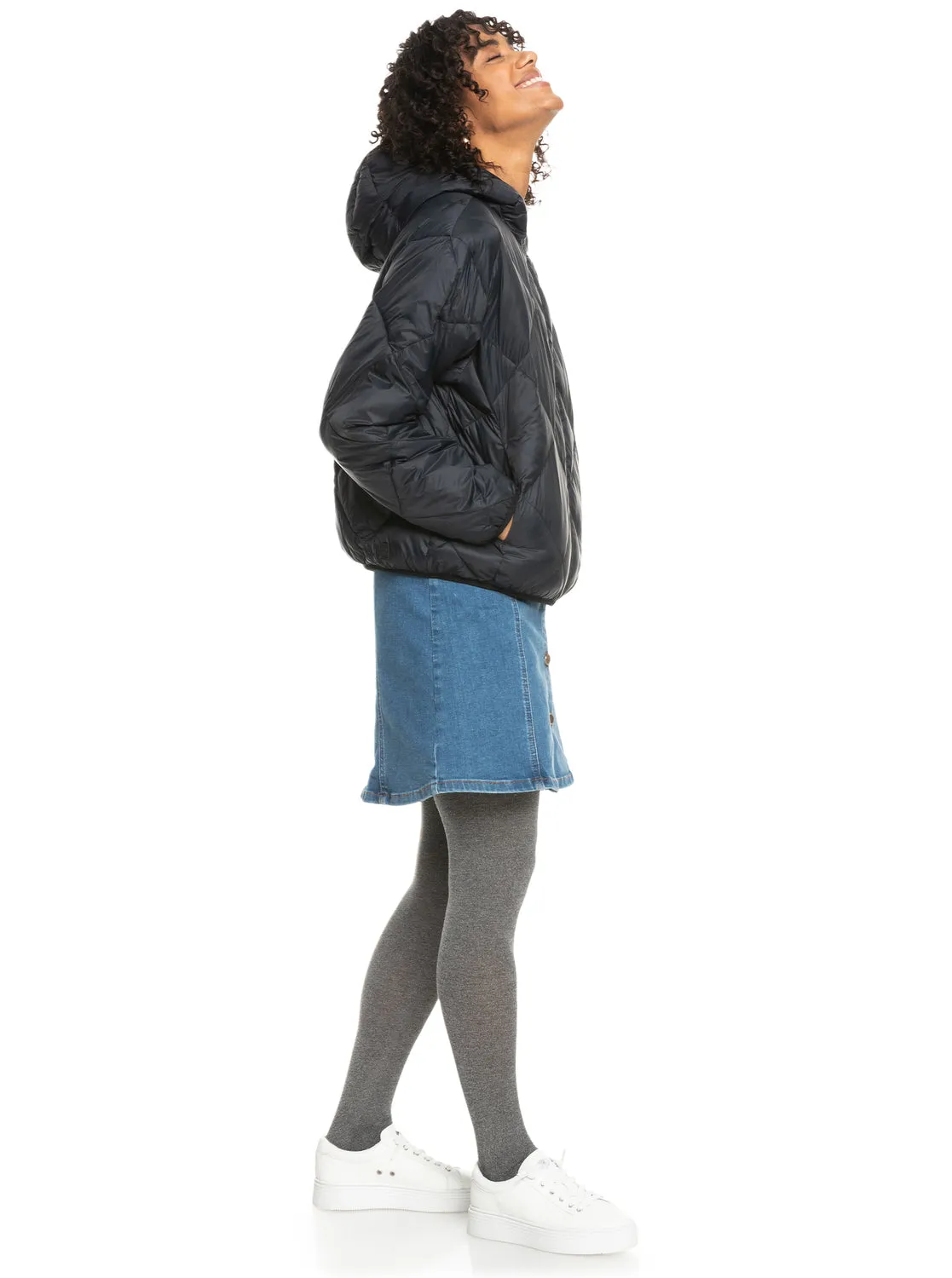 Wind Swept Lightweight Hooded Packable Jacket - Anthracite