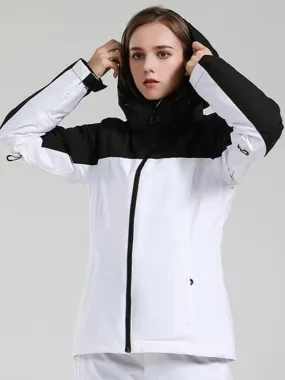 Women's Gsou Snow Back To Mountain Downhill Winter Hooded Ski Jacket